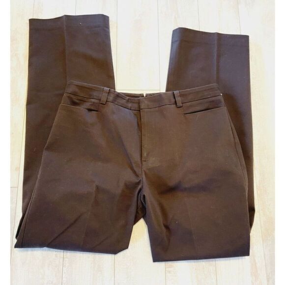 The‎ Limited 14 Slacks Pants Khaki Style Chocolate Brown Large Hong Kong Stretch - Picture 1 of 6